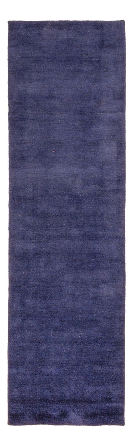 Gabbeh Teppich Softy 80x300cm - Wollteppich - blau