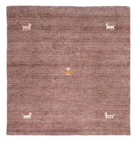 Gabbeh Teppich Softy 150x150cm - Wollteppich - braun – product image