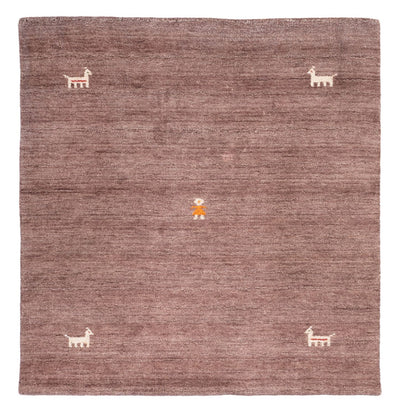 Gabbeh Teppich Softy 150x150cm - Wollteppich - braun