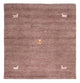 Gabbeh Teppich Softy 150x150cm - Wollteppich - braun