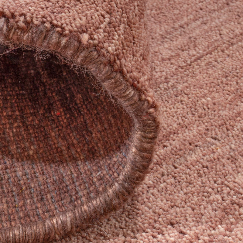 Gabbeh Teppich Softy 150x150cm - Wollteppich - braun