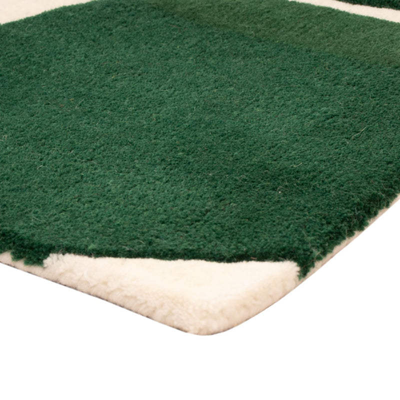 Wollteppich - 60 x 90 cm - grün