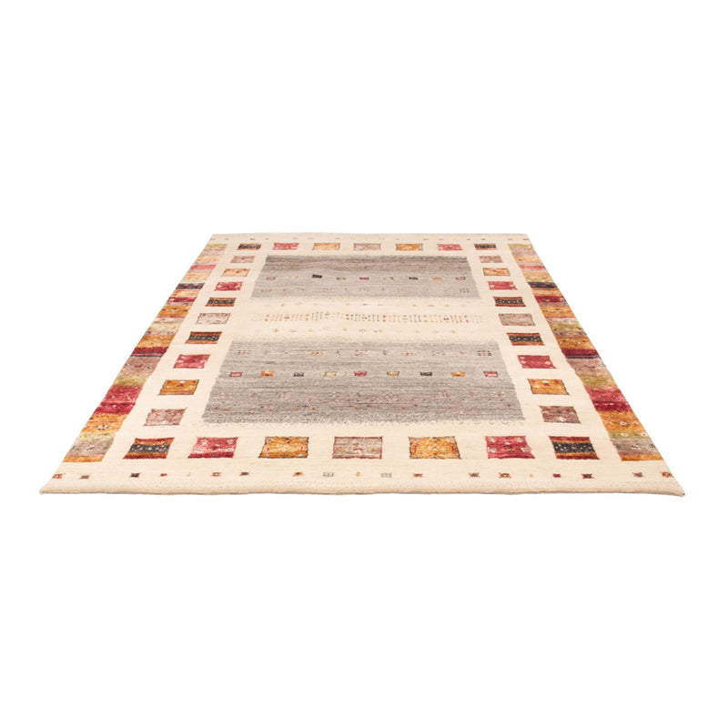 Indo Loribaft Teppich 166x245cm - Wollteppich - natur
