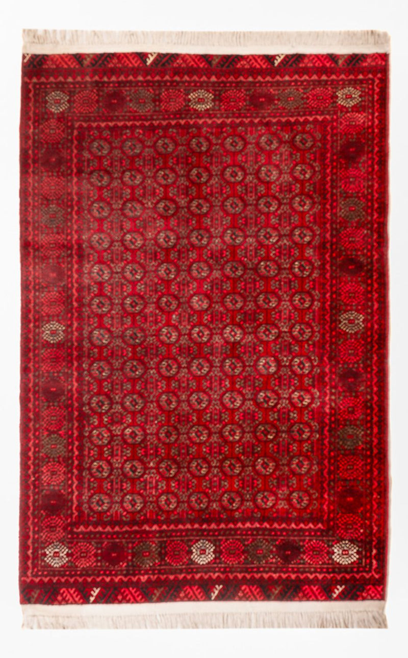 Afghan Teppich - Buchara - 125 x 200 cm - rot
