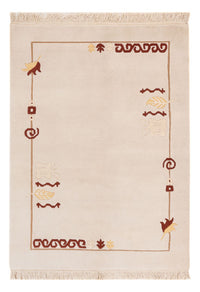 Nepal Teppich 120x180cm - Wollteppich - hellbeige – product image