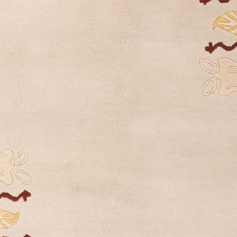 Nepal Teppich 120x180cm - Wollteppich - hellbeige
