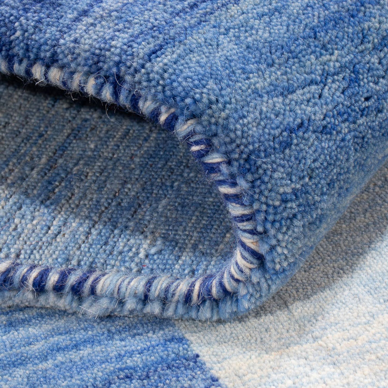 Loribaft Loom Teppich 123x185cm - Wollteppich - blau