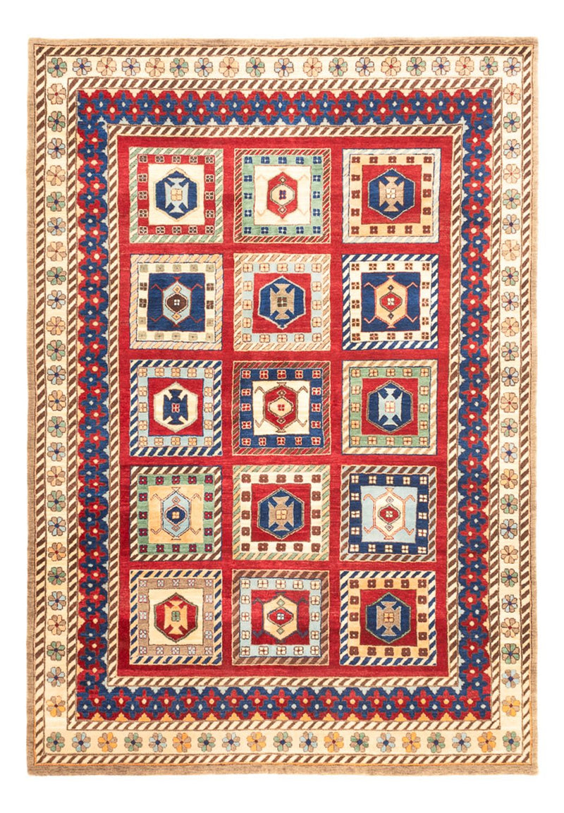 Indo Loribaft Teppich 168x241cm - Wollteppich - mehrfarbig