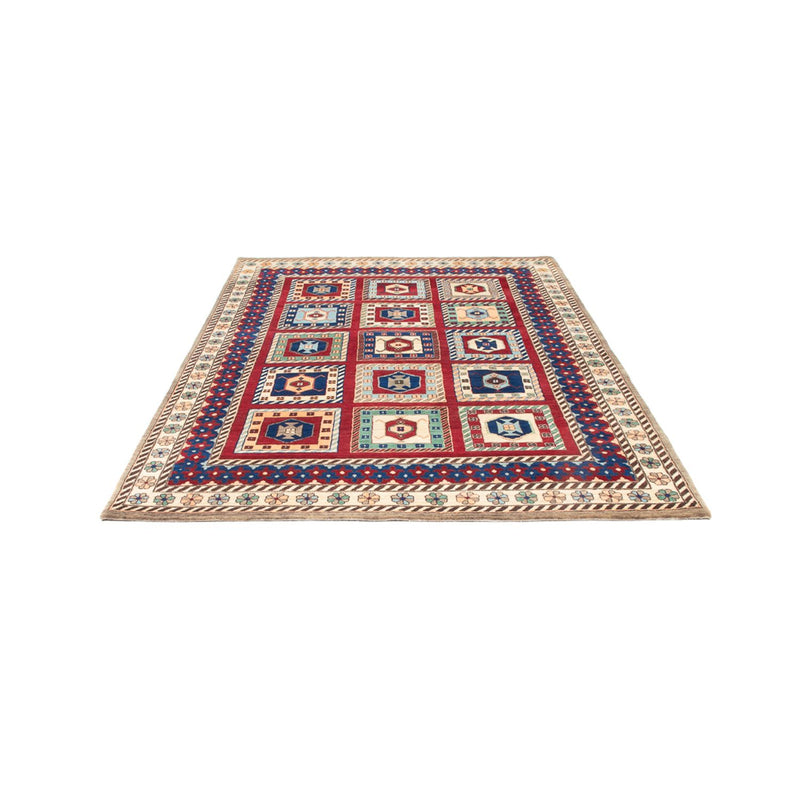 Indo Loribaft Teppich 168x241cm - Wollteppich - mehrfarbig