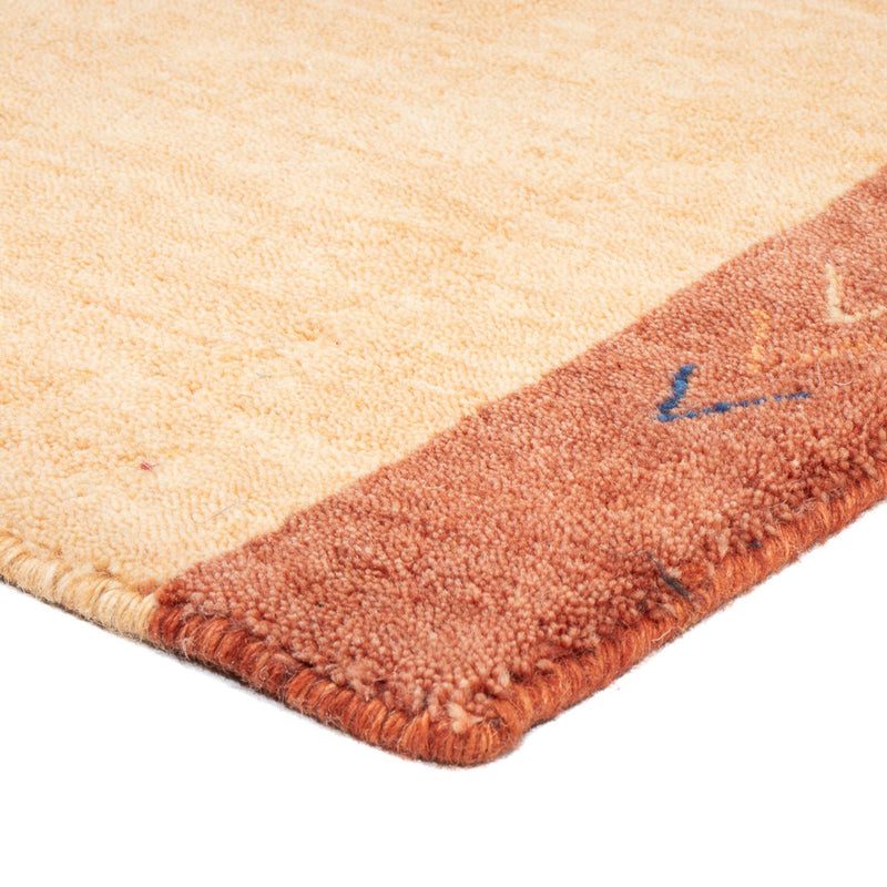 Gabbeh Teppich Indus 70x140cm - Wollteppich - beige