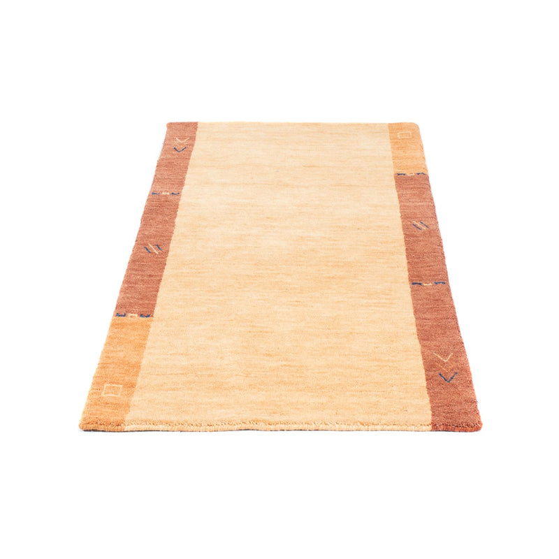 Gabbeh Teppich Indus 70x140cm - Wollteppich - beige