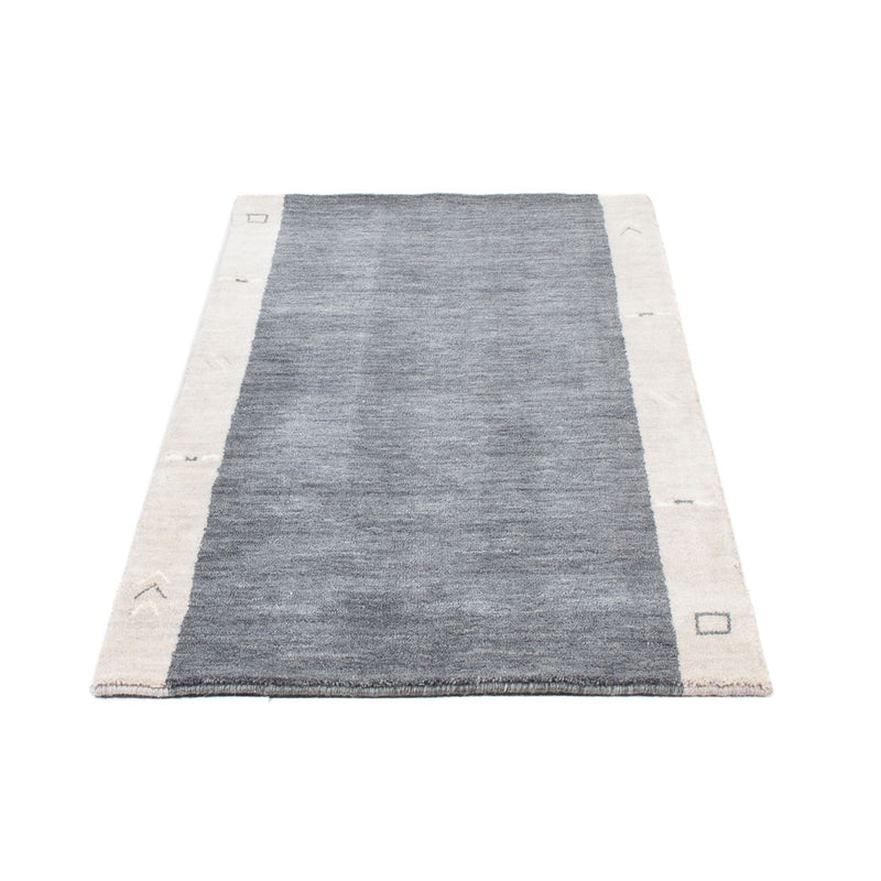 Gabbeh Teppich Indus 70x140cm - Wollteppich - grau