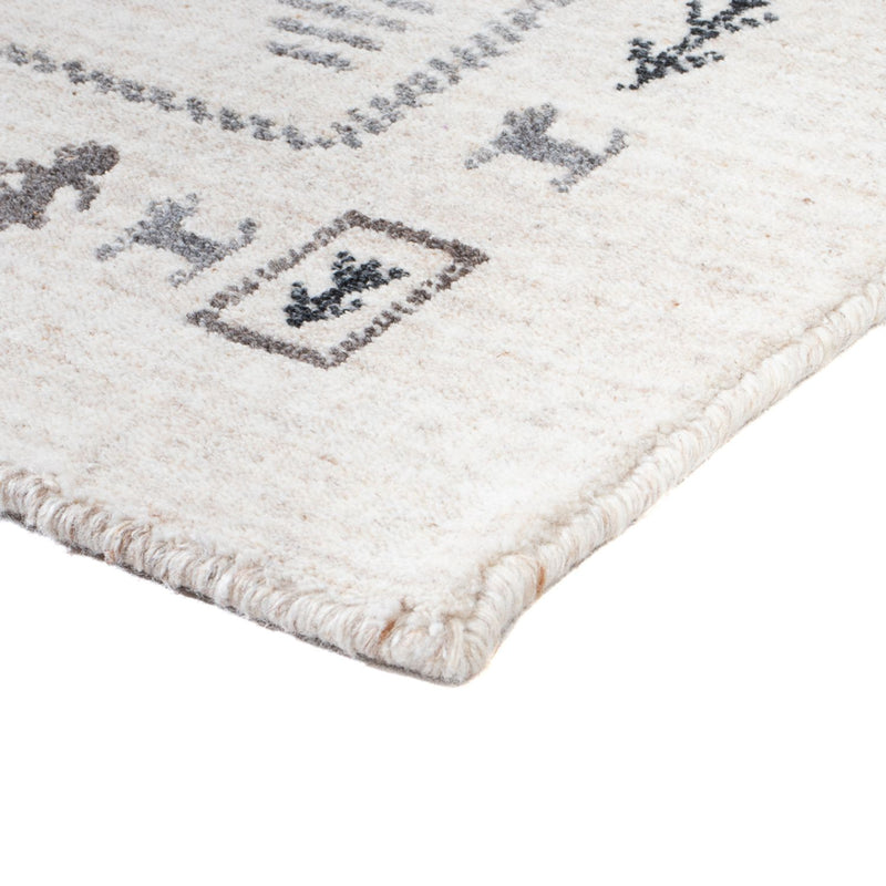 Gabbeh Teppich Indus 60x90cm - Wollteppich - beige