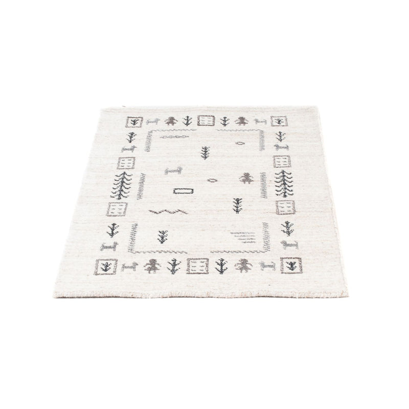 Gabbeh Teppich Indus 60x90cm - Wollteppich - beige