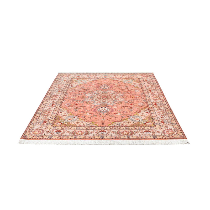 Täbriz - 50 Raj Teppich 150x200cm - Perserteppich - lachs