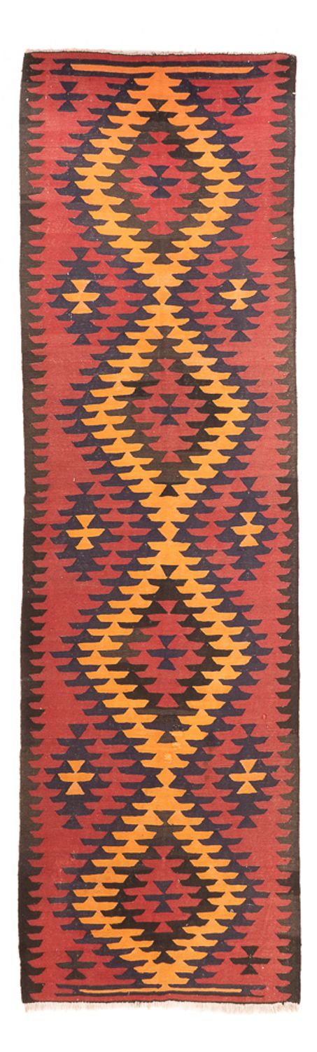 Läufer Kelim - Old - 140 x 423 cm - dunkelrot