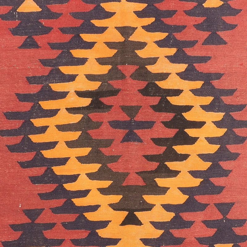Läufer Kelim - Old - 140 x 423 cm - dunkelrot