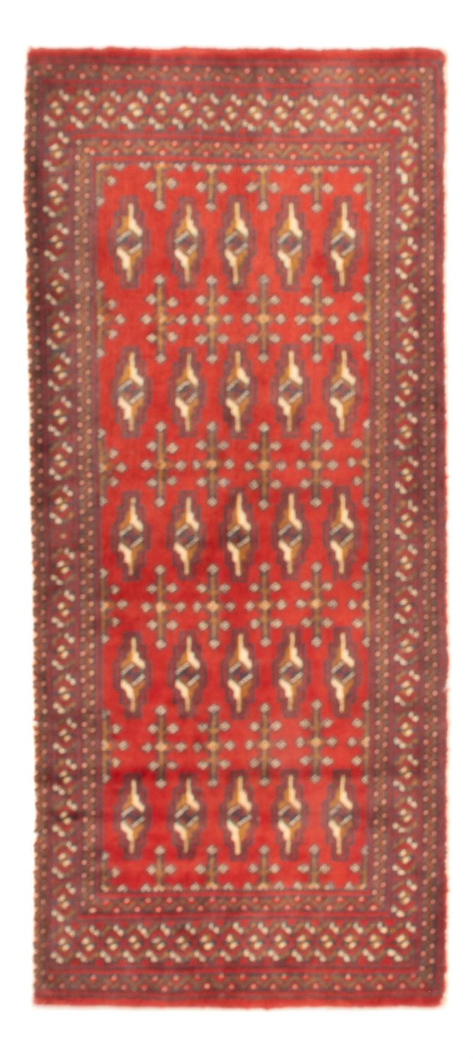 Turkaman Teppich 60x130cm - Orientteppich - hellrot