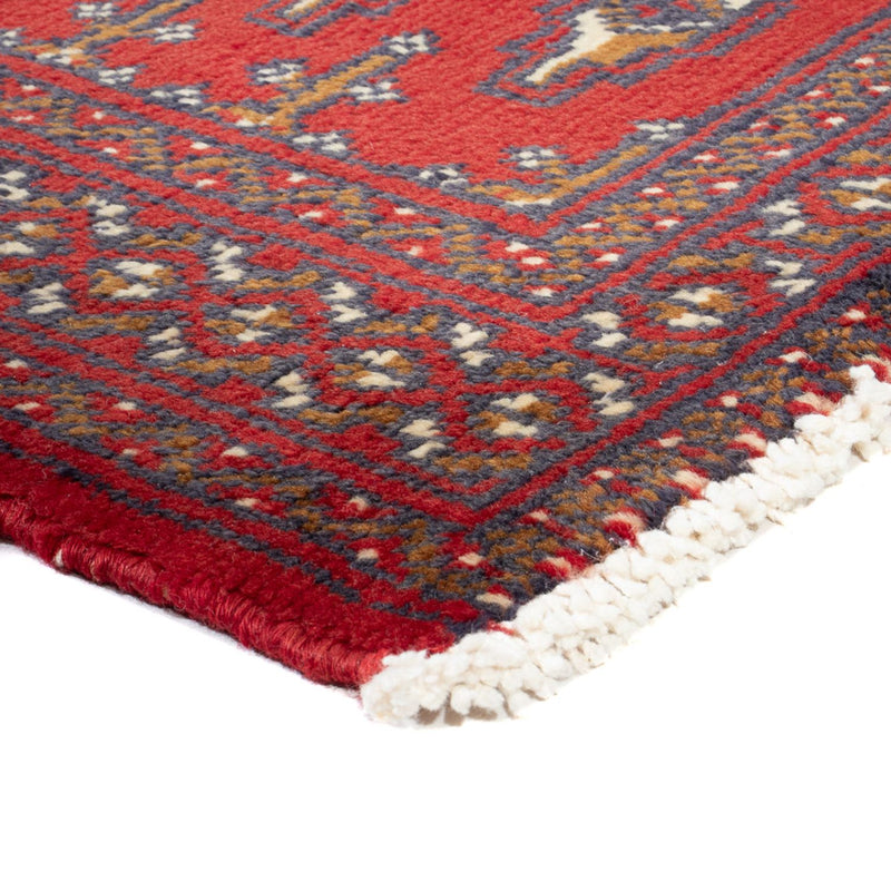 Turkaman Teppich 60x130cm - Orientteppich - hellrot