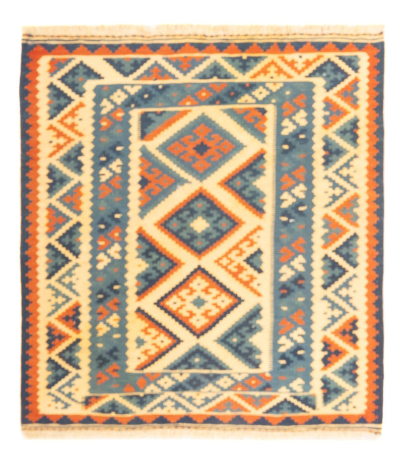 Kelim Fars Teppich 103x103cm - mehrfarbig