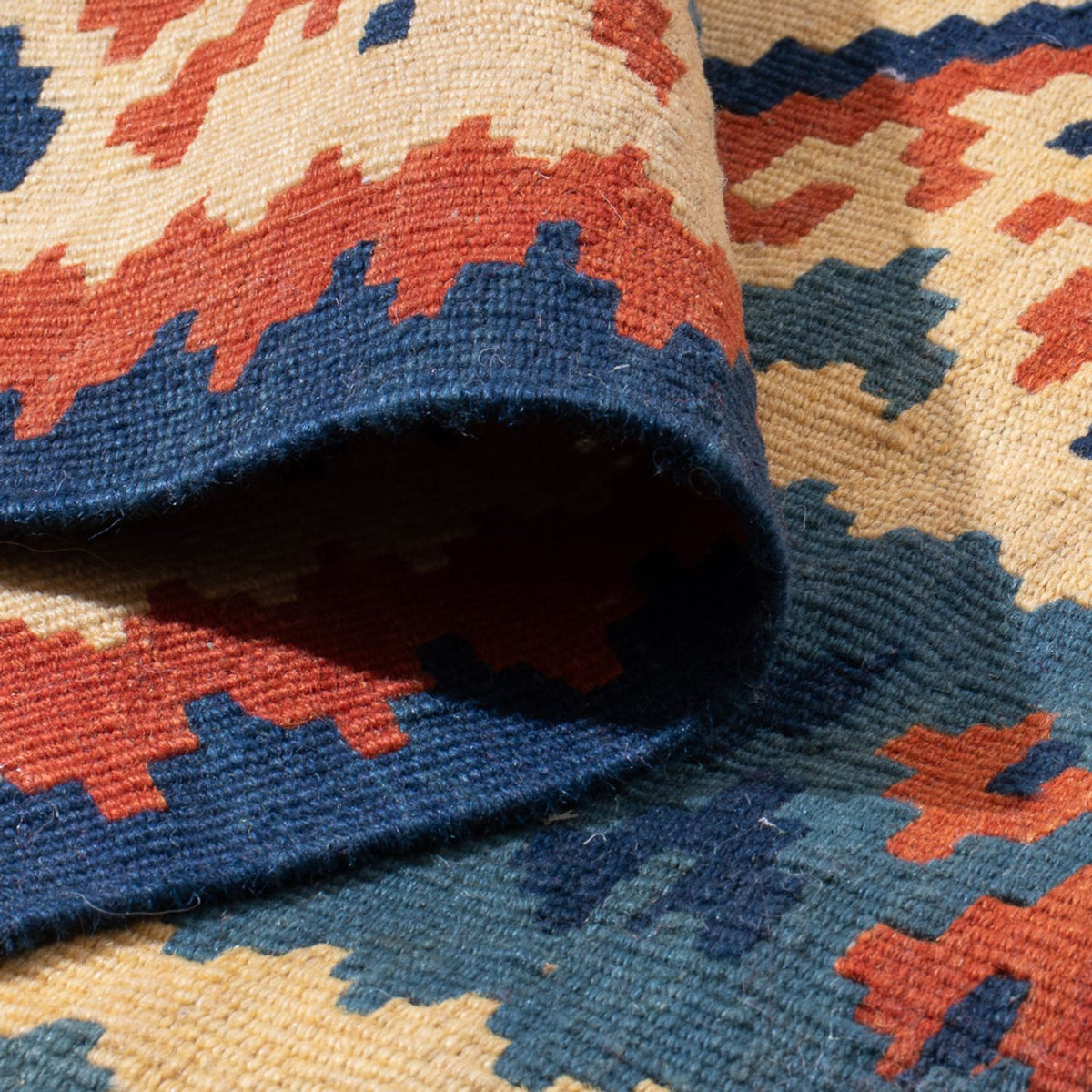 Kelim Fars Teppich 103x103cm - mehrfarbig