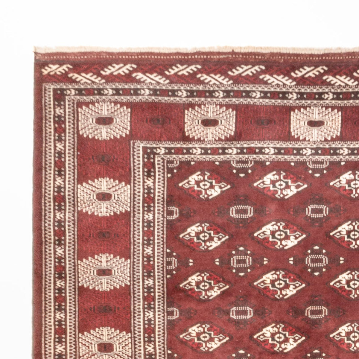 Turkaman Teppich 260x380cm - Orientteppich - dunkelrot