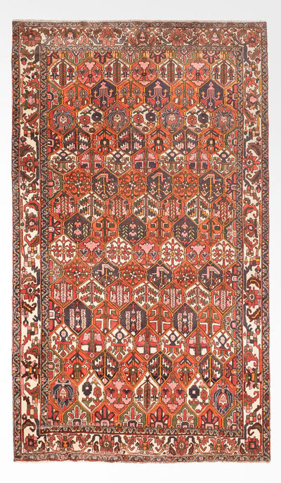 Bachtiar Teppich 210x310cm - Perserteppich - terrakotta