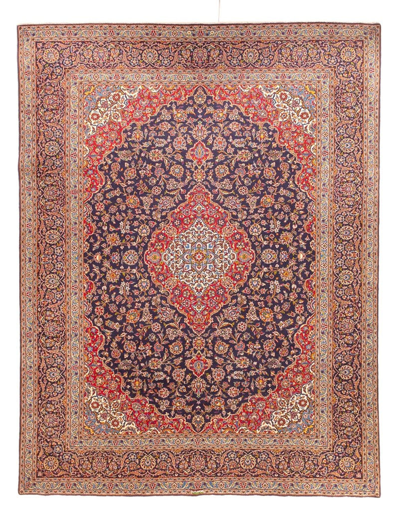 Perserteppich - Keshan - 295 x 380 cm - dunkelblau