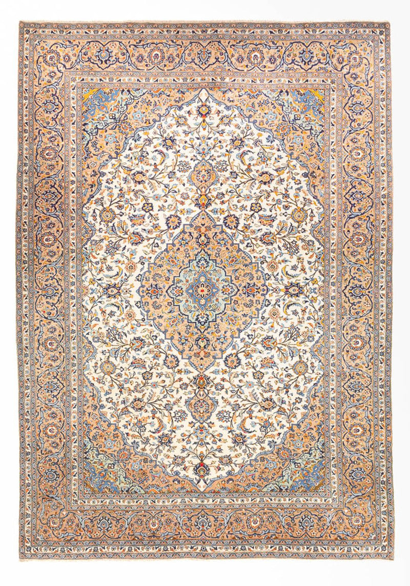 Perserteppich - Keshan - 302 x 405 cm - dunkelbeige