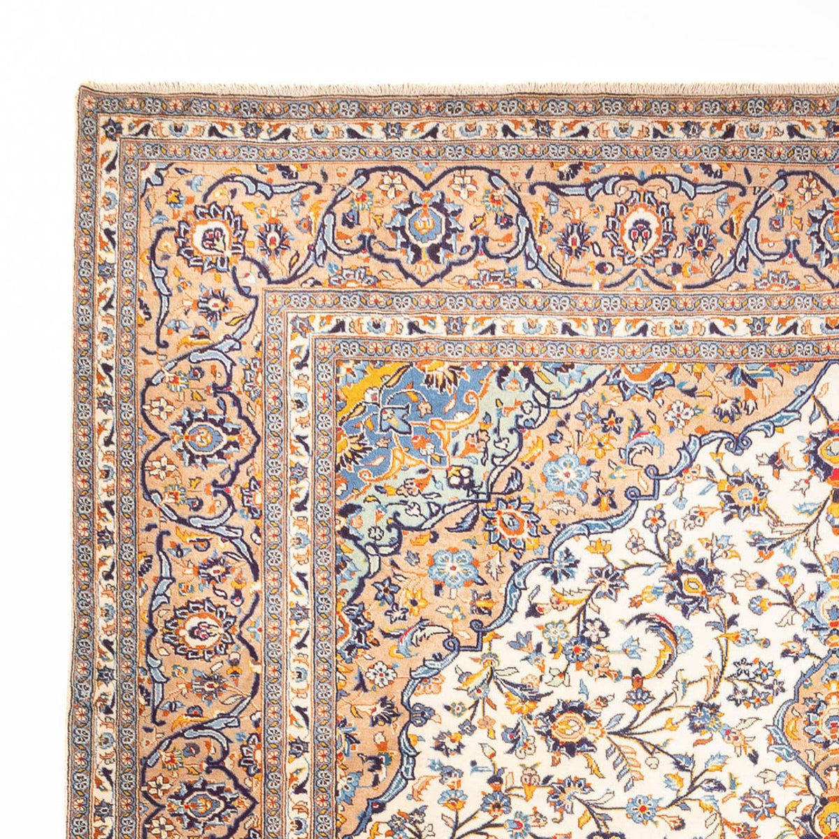 Perserteppich - Keshan - 302 x 405 cm - dunkelbeige