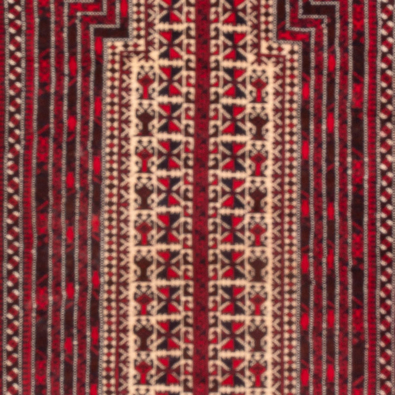Belutsch Teppich quadratisch  - 250 x 250 cm - dunkelrot
