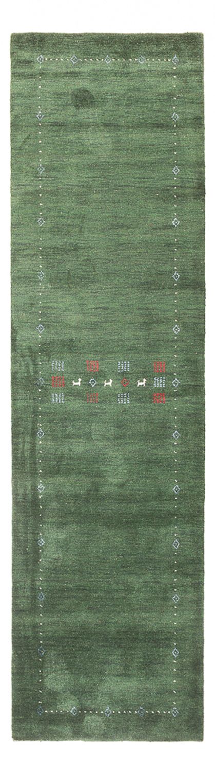Läufer Gabbeh - Indus - 80 x 300 cm - grün