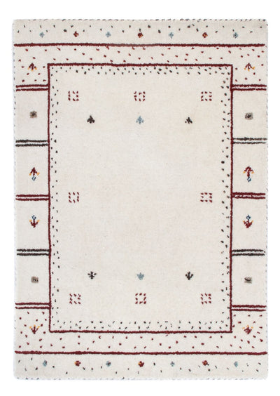 Loribaft Loom Teppich 60x90cm - Wollteppich - hellgrau