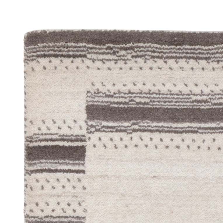 Loribaft Loom Teppich 60x90cm - Wollteppich - naturweiß