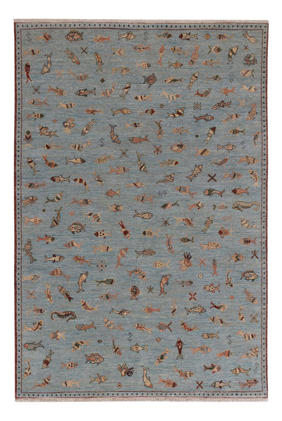 Ariana Teppich 154x216cm - Orientteppich - petrolblau