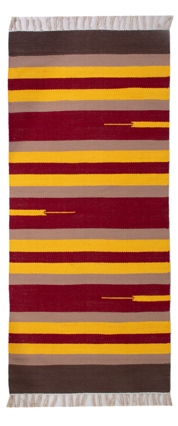 Kelim Modern Teppich 70x150cm - mehrfarbig