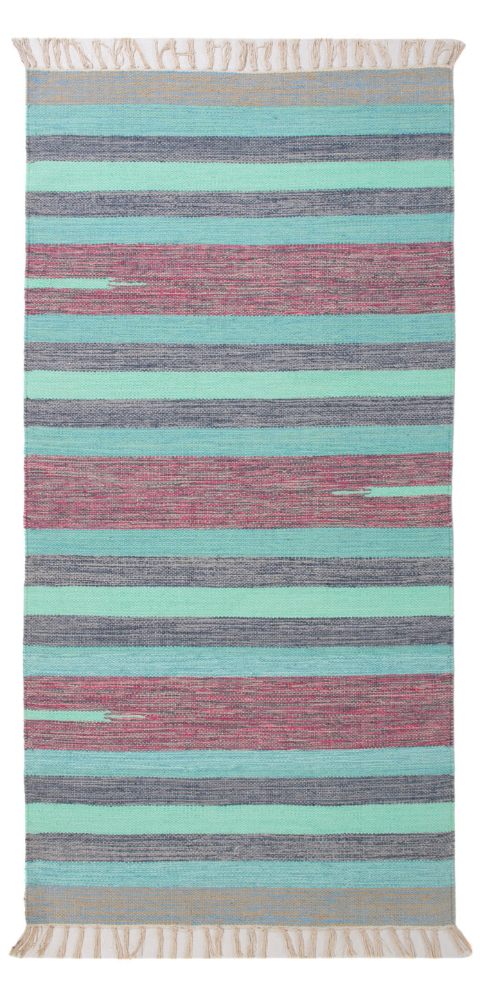 Kelim Modern Teppich 70x150cm - mehrfarbig