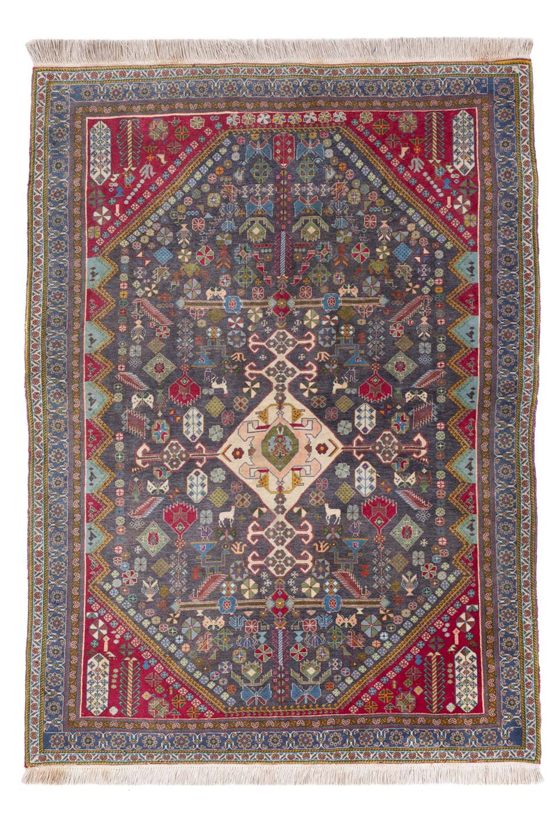 Malayer Teppich 100x145cm - Perserteppich - dunkelblau