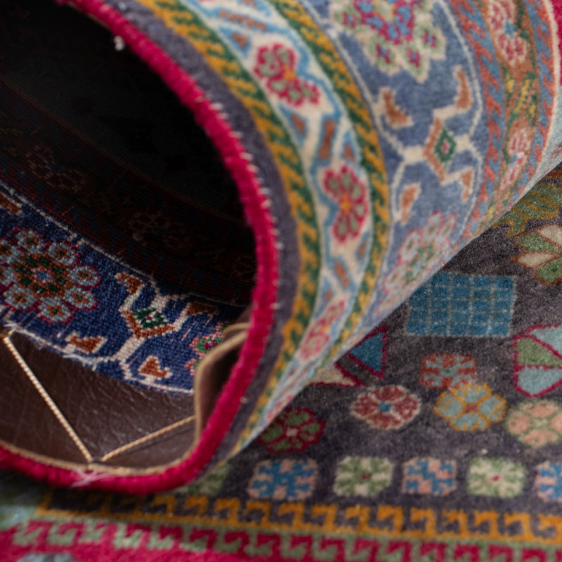 Malayer Teppich 100x145cm - Perserteppich - dunkelblau