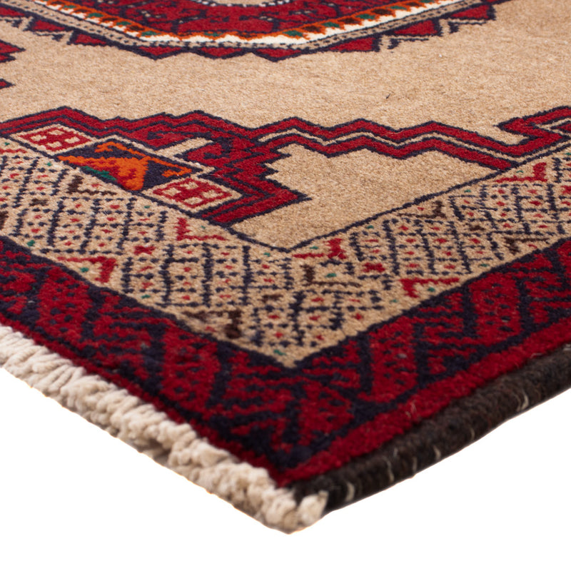 Belutsch Teppich 130x177cm - Perserteppich - hellbraun