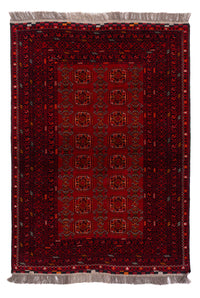 Afghan Teppich 105x146cm - Orientteppich - dunkelrot – product image