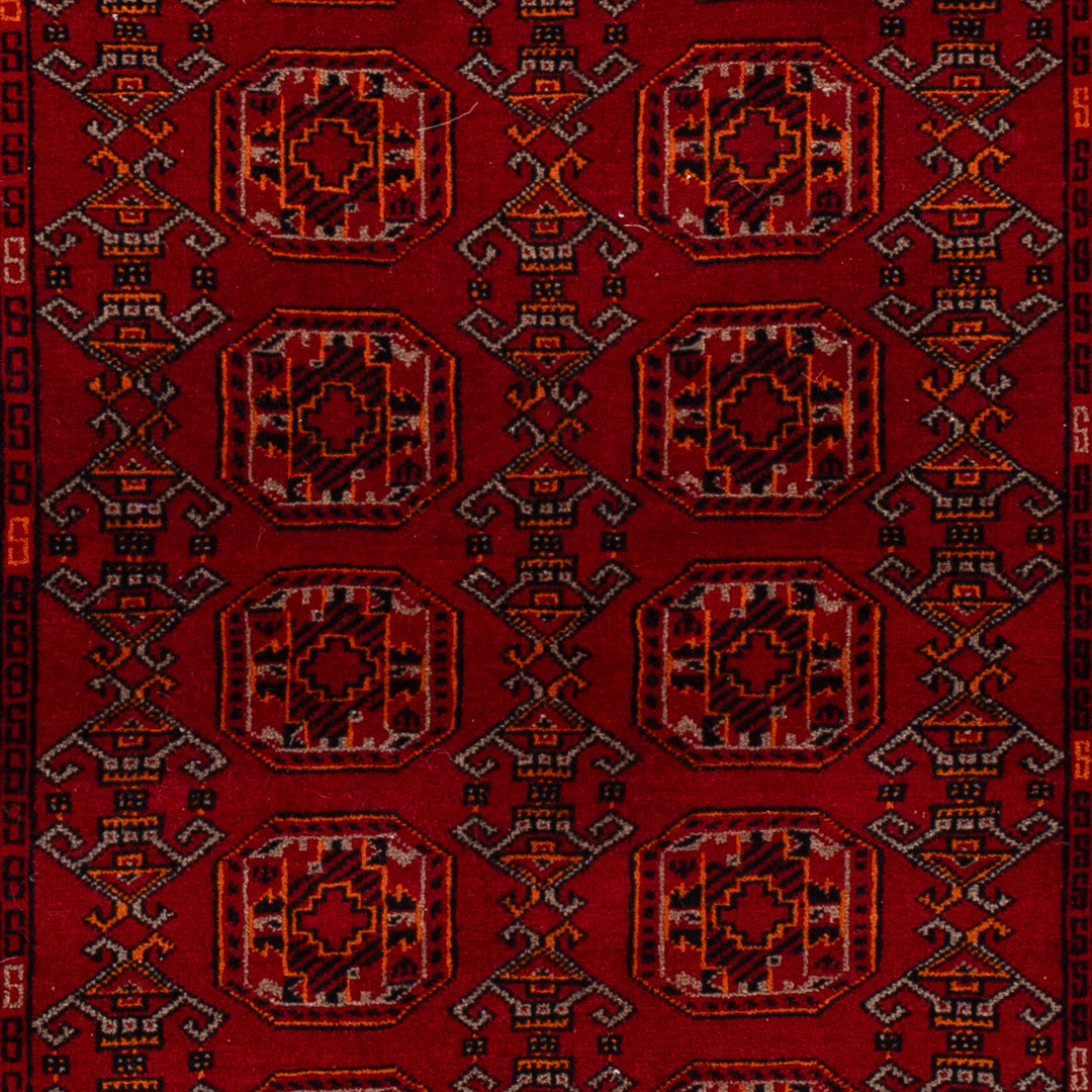 Afghan Teppich 105x146cm - Orientteppich - dunkelrot