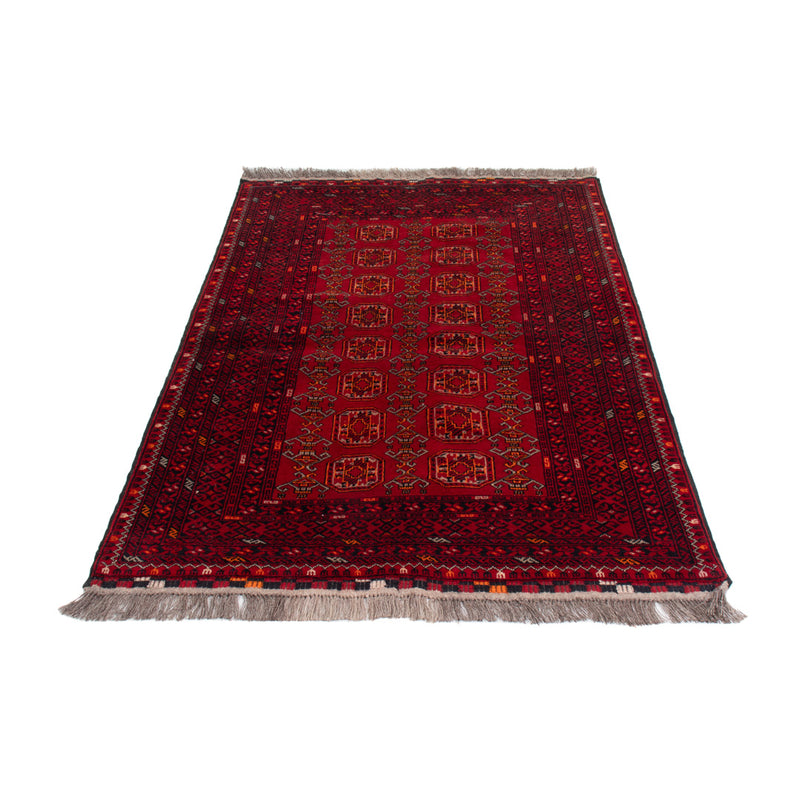 Afghan Teppich 105x146cm - Orientteppich - dunkelrot