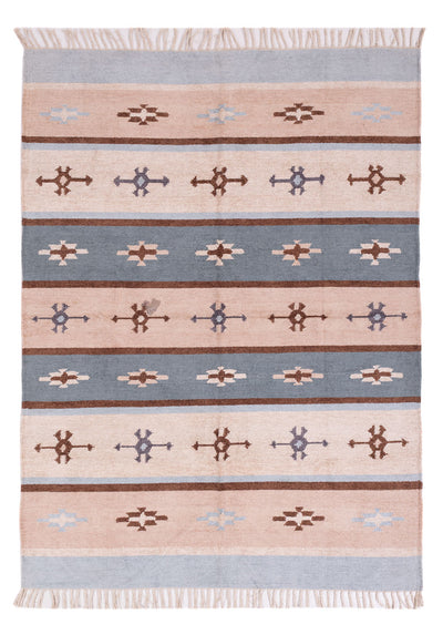 Kelim Modern Teppich 140x200cm - mehrfarbig