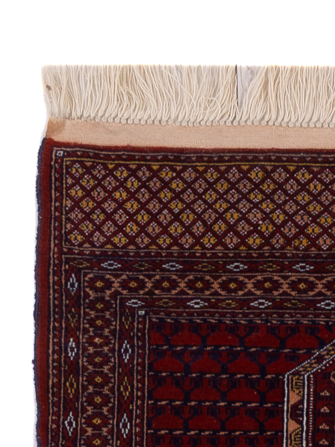 Turkaman Teppich 82x300cm - Orientteppich - dunkelrot