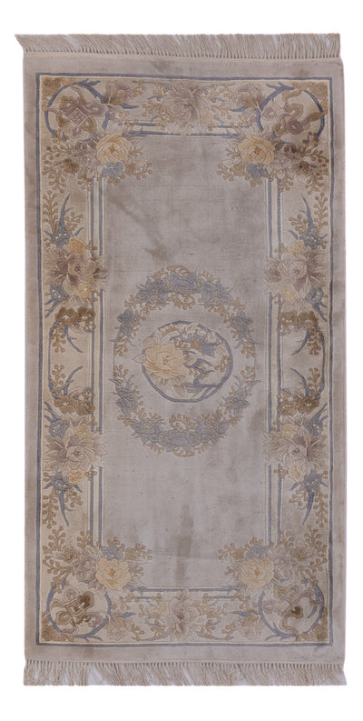 China Seide Teppich 70x140cm - Orientteppich - hellbeige