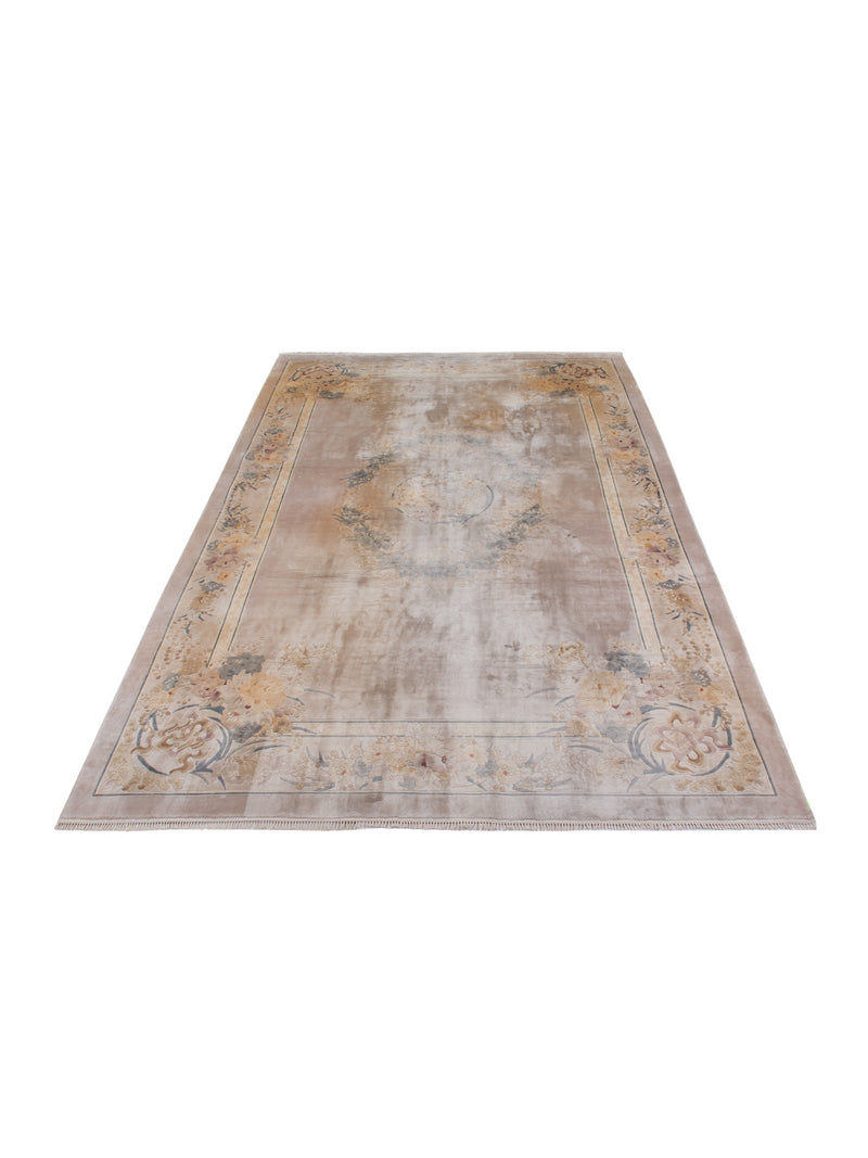 China Seide Teppich 190x305cm - Orientteppich - hellbeige