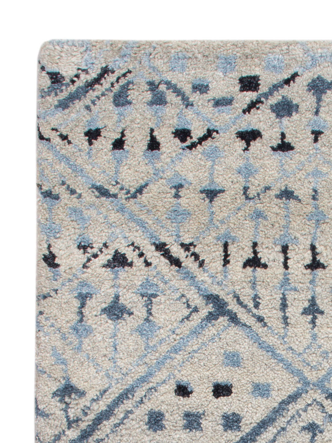 Gabbeh Teppich Indus 60x90cm - Wollteppich - hellblau