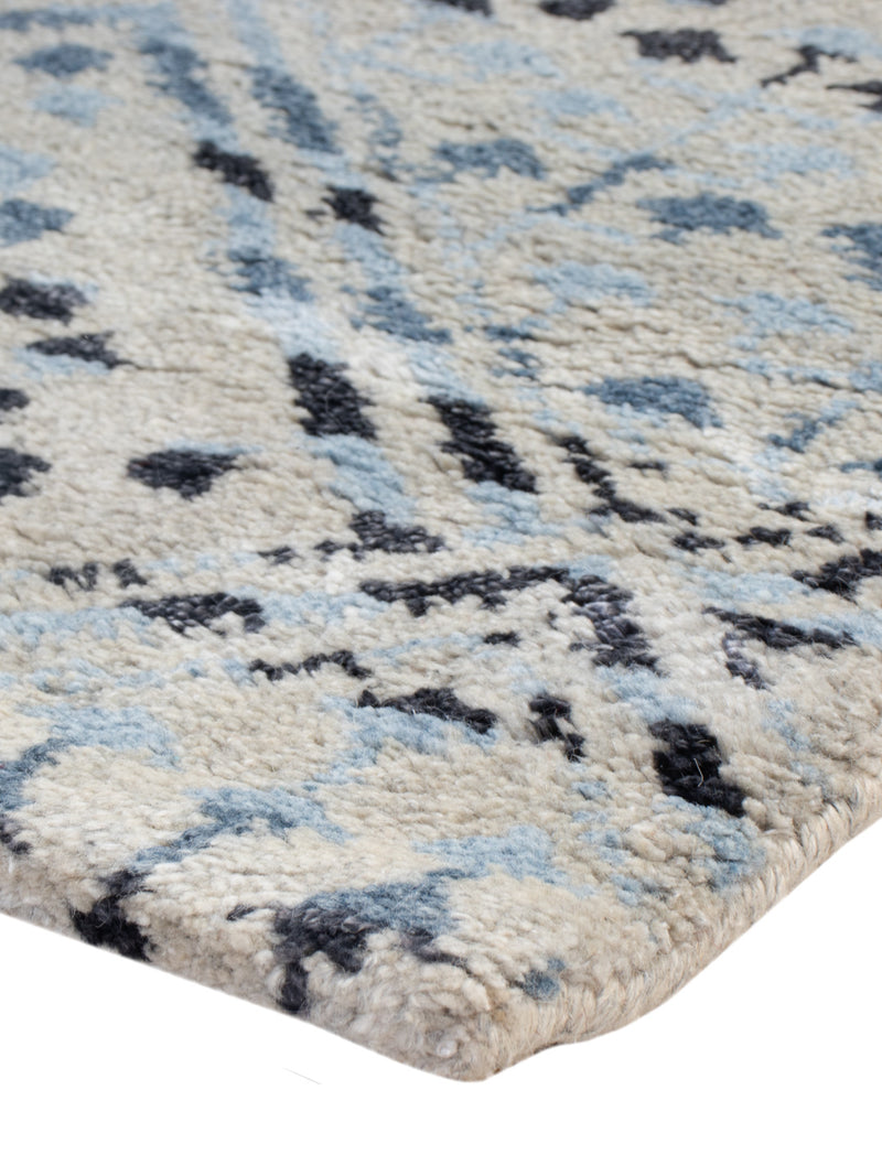 Gabbeh Teppich Indus 60x90cm - Wollteppich - hellblau