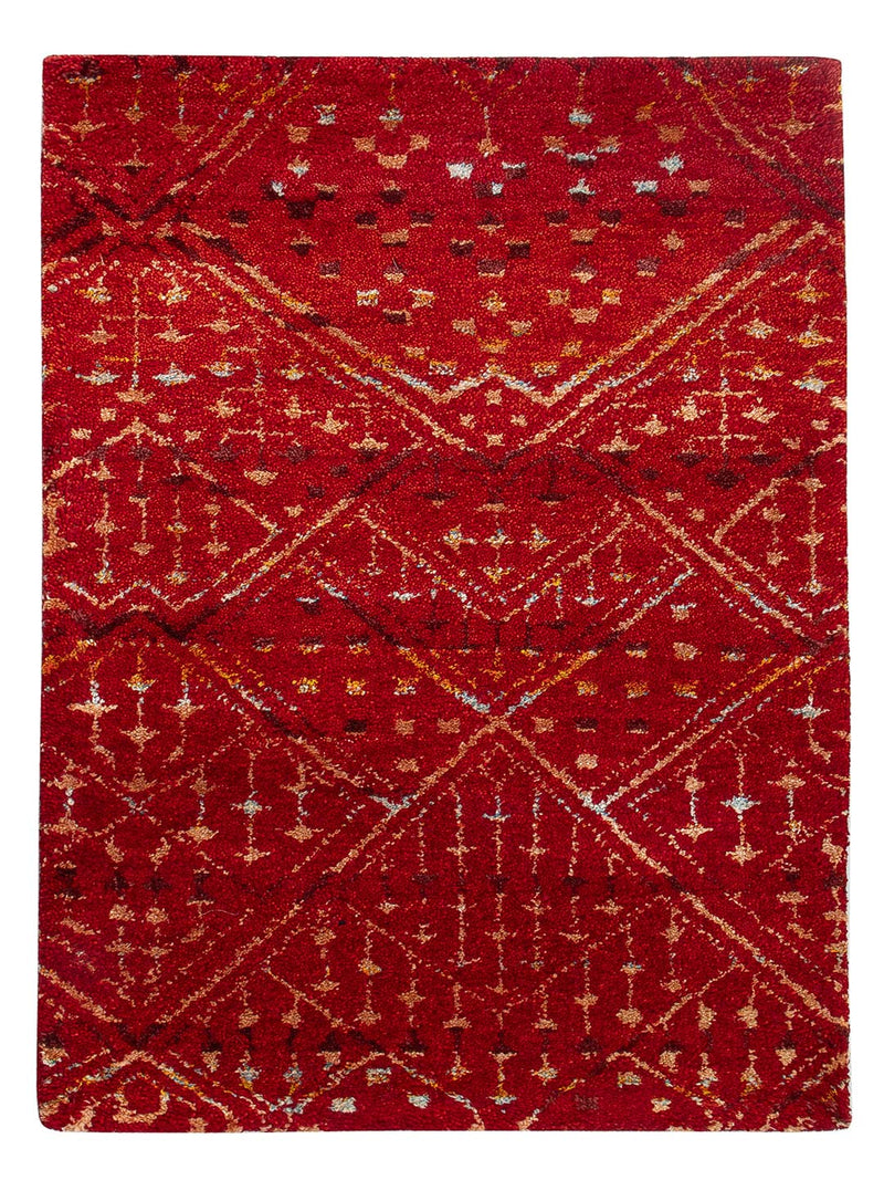 Gabbeh Teppich Indus 60x90cm - Wollteppich - rot